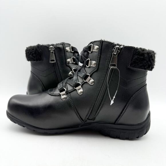 Propét Womens Dasher Booties US 6.5 4E Extra WIDE EU 37 Black Leather NIB - Picture 8 of 13
